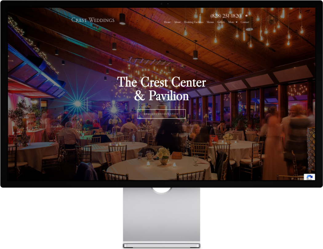 Our Work website desktop crest weddings White Fox Studios