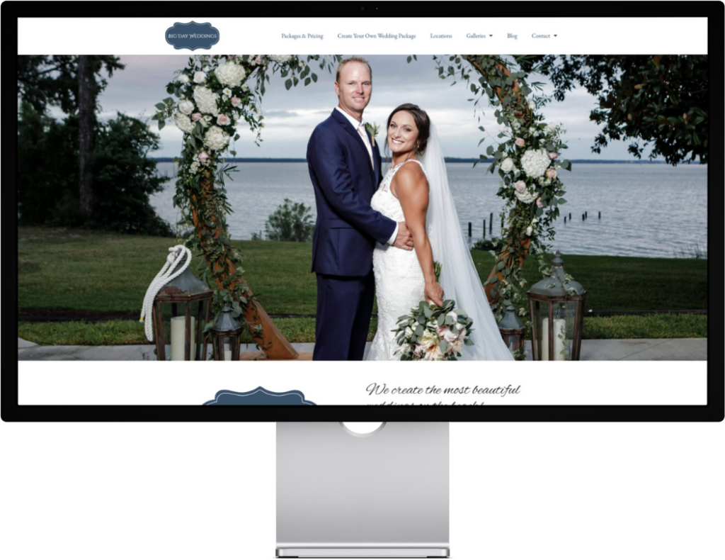 Website Support WordPress website management website big day weddings White Fox Studios