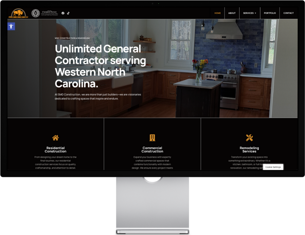 Home asheville web design website smd construct White Fox Studios